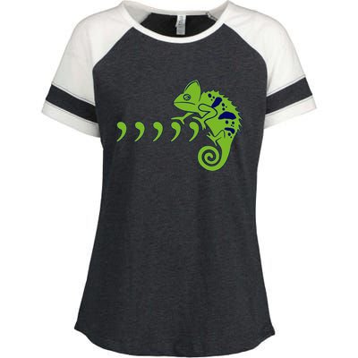 COMMA CHAMELEON FUNNY SONG PARODY MEME Enza Ladies Jersey Colorblock Tee