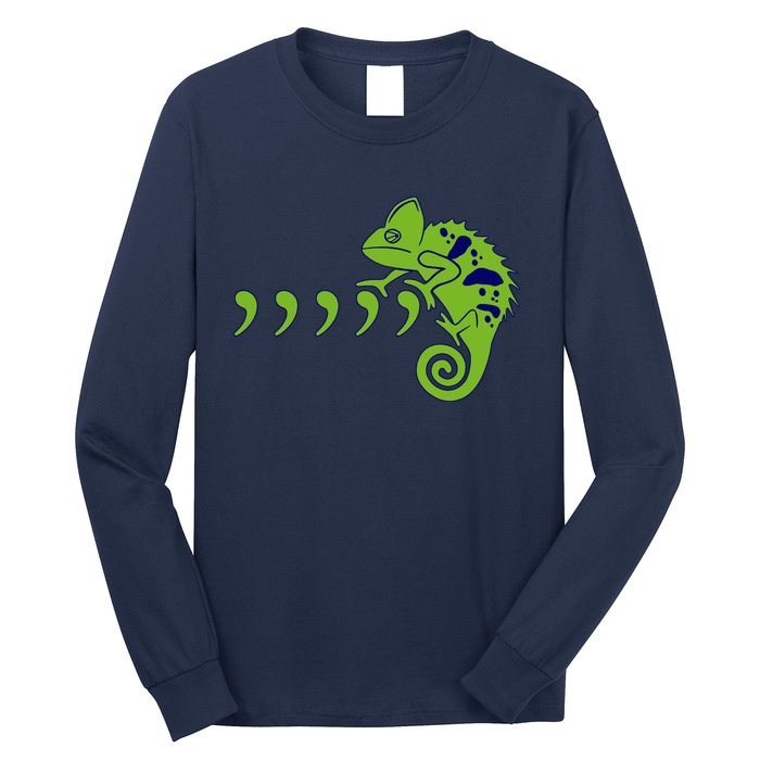 COMMA CHAMELEON FUNNY SONG PARODY MEME Long Sleeve Shirt