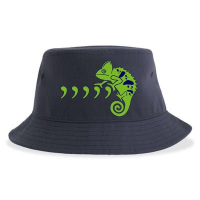 COMMA CHAMELEON FUNNY SONG PARODY MEME Sustainable Bucket Hat
