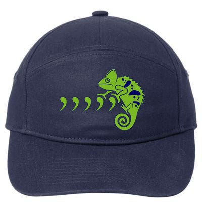 COMMA CHAMELEON FUNNY SONG PARODY MEME 7-Panel Snapback Hat