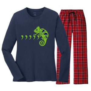 COMMA CHAMELEON FUNNY SONG PARODY MEME Women's Long Sleeve Flannel Pajama Set 