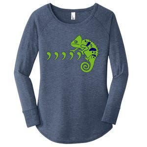 COMMA CHAMELEON FUNNY SONG PARODY MEME Women's Perfect Tri Tunic Long Sleeve Shirt