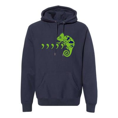 COMMA CHAMELEON FUNNY SONG PARODY MEME Premium Hoodie