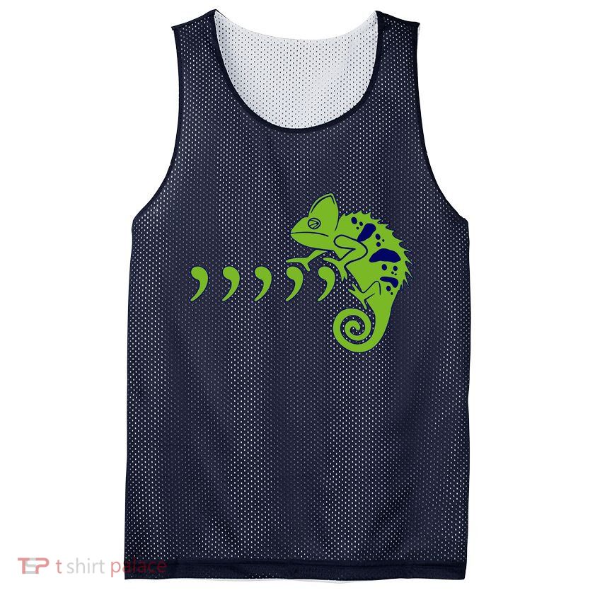 COMMA CHAMELEON FUNNY SONG PARODY MEME Mesh Reversible Basketball Jersey Tank