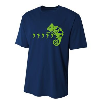 COMMA CHAMELEON FUNNY SONG PARODY MEME Performance Sprint T-Shirt