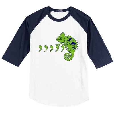 COMMA CHAMELEON FUNNY SONG PARODY MEME Baseball Sleeve Shirt