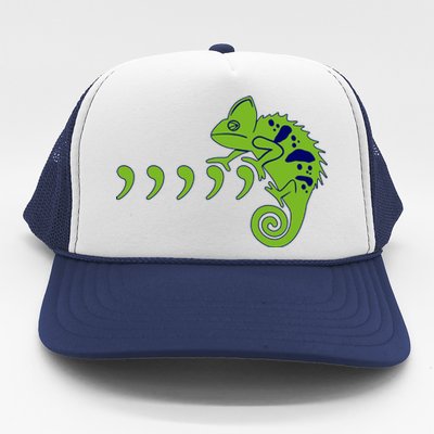 COMMA CHAMELEON FUNNY SONG PARODY MEME Trucker Hat