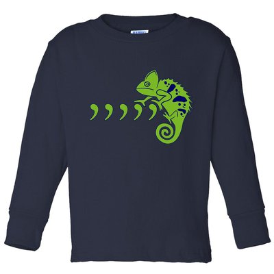 COMMA CHAMELEON FUNNY SONG PARODY MEME Toddler Long Sleeve Shirt