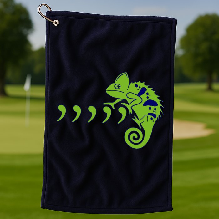 COMMA CHAMELEON FUNNY SONG PARODY MEME Golf Towel