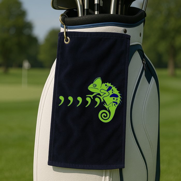 COMMA CHAMELEON FUNNY SONG PARODY MEME Golf Towel
