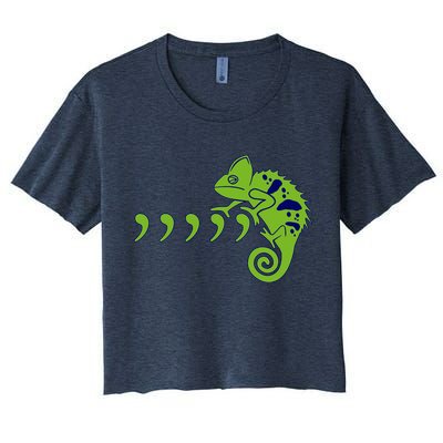 COMMA CHAMELEON FUNNY SONG PARODY MEME Crop Top