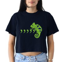 COMMA CHAMELEON FUNNY SONG PARODY MEME Crop Top