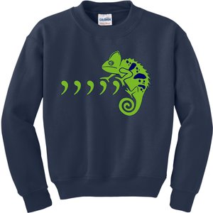 COMMA CHAMELEON FUNNY SONG PARODY MEME Kids Sweatshirt