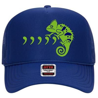 COMMA CHAMELEON FUNNY SONG PARODY MEME High Crown Mesh Back Trucker Hat