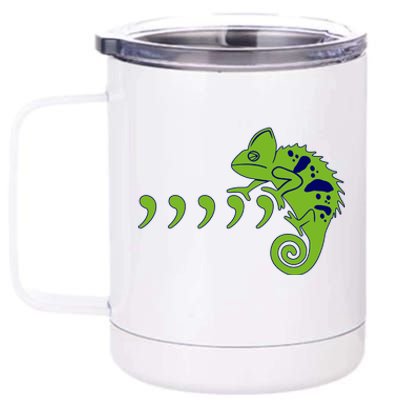 COMMA CHAMELEON FUNNY SONG PARODY MEME 12 oz Stainless Steel Tumbler Cup