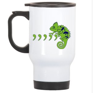 COMMA CHAMELEON FUNNY SONG PARODY MEME Stainless Steel Travel Mug