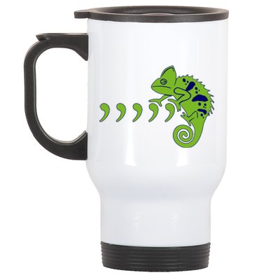 COMMA CHAMELEON FUNNY SONG PARODY MEME Stainless Steel Travel Mug