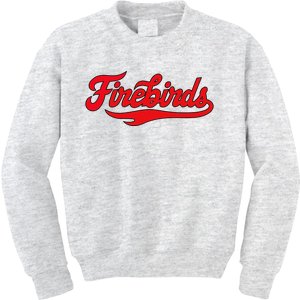 Carthage College Firebirds Classic Athletic Script Throwback Kids Sweatshirt