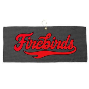 Carthage College Firebirds Classic Athletic Script Throwback Large Microfiber Waffle Golf Towel