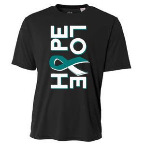 Cervical Cancer Fight Cancer Ribbon Cooling Performance Crew T-Shirt