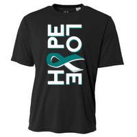 Cervical Cancer Fight Cancer Ribbon Cooling Performance Crew T-Shirt