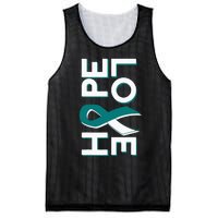 Cervical Cancer Fight Cancer Ribbon Mesh Reversible Basketball Jersey Tank