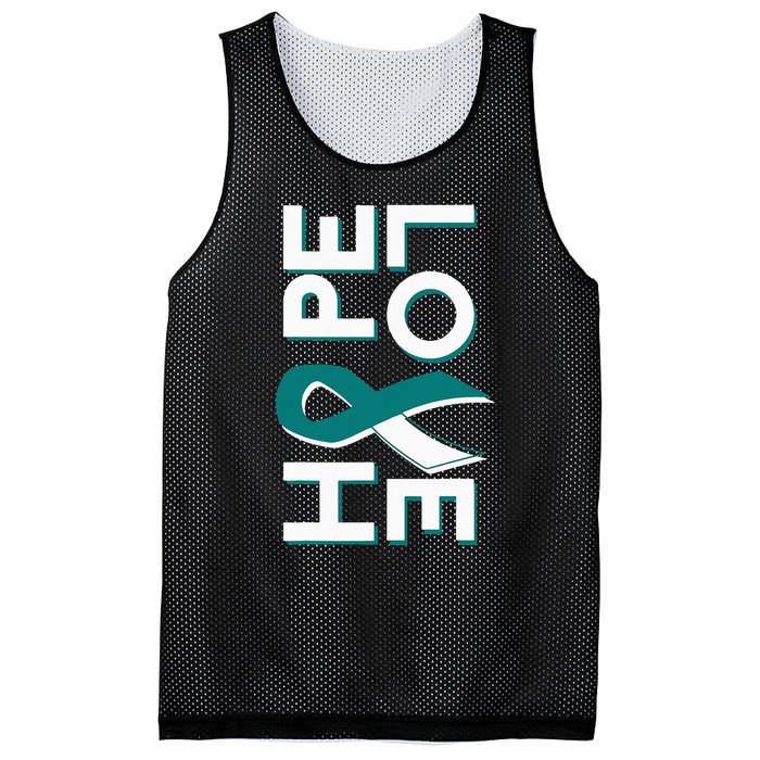 Cervical Cancer Fight Cancer Ribbon Mesh Reversible Basketball Jersey Tank