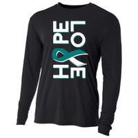 Cervical Cancer Fight Cancer Ribbon Cooling Performance Long Sleeve Crew