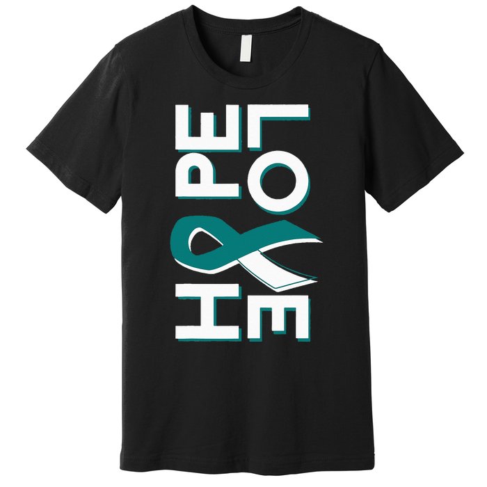 Cervical Cancer Fight Cancer Ribbon Premium T-Shirt