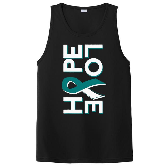 Cervical Cancer Fight Cancer Ribbon PosiCharge Competitor Tank