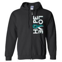 Cervical Cancer Fight Cancer Ribbon Full Zip Hoodie