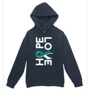 Cervical Cancer Fight Cancer Ribbon Urban Pullover Hoodie