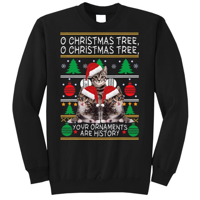 Cats Christmas Funny Ornaments Pajama Family Gift Sweatshirt