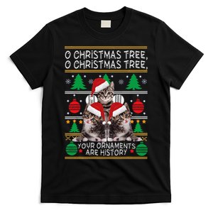 Cats Christmas Funny Ornaments Pajama Family Gift T-Shirt