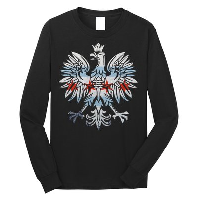 Cool Chicago Flag Polish Eagle Funny Illinois Emblem Long Sleeve Shirt