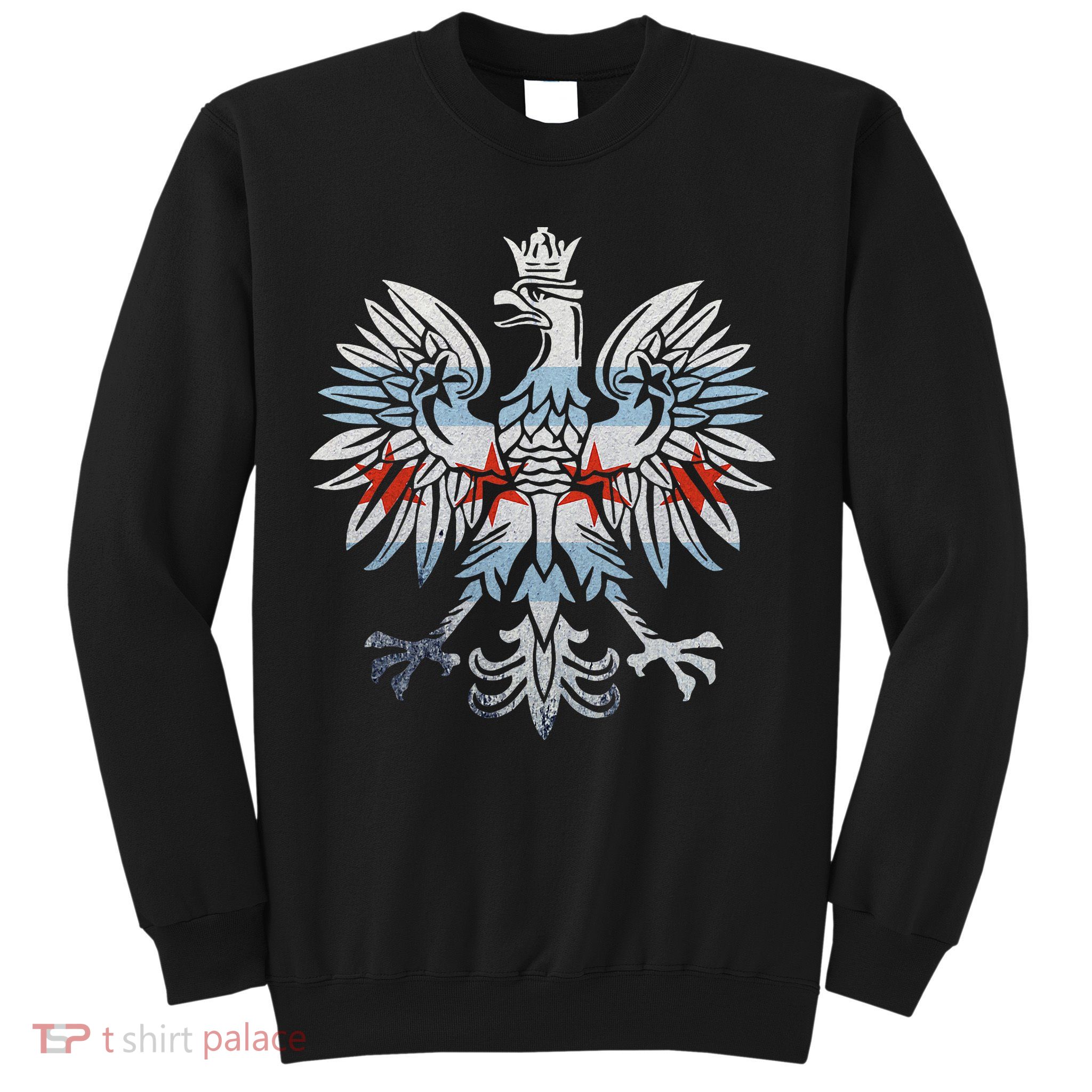Cool Chicago Flag Polish Eagle Funny Illinois Emblem Sweatshirt