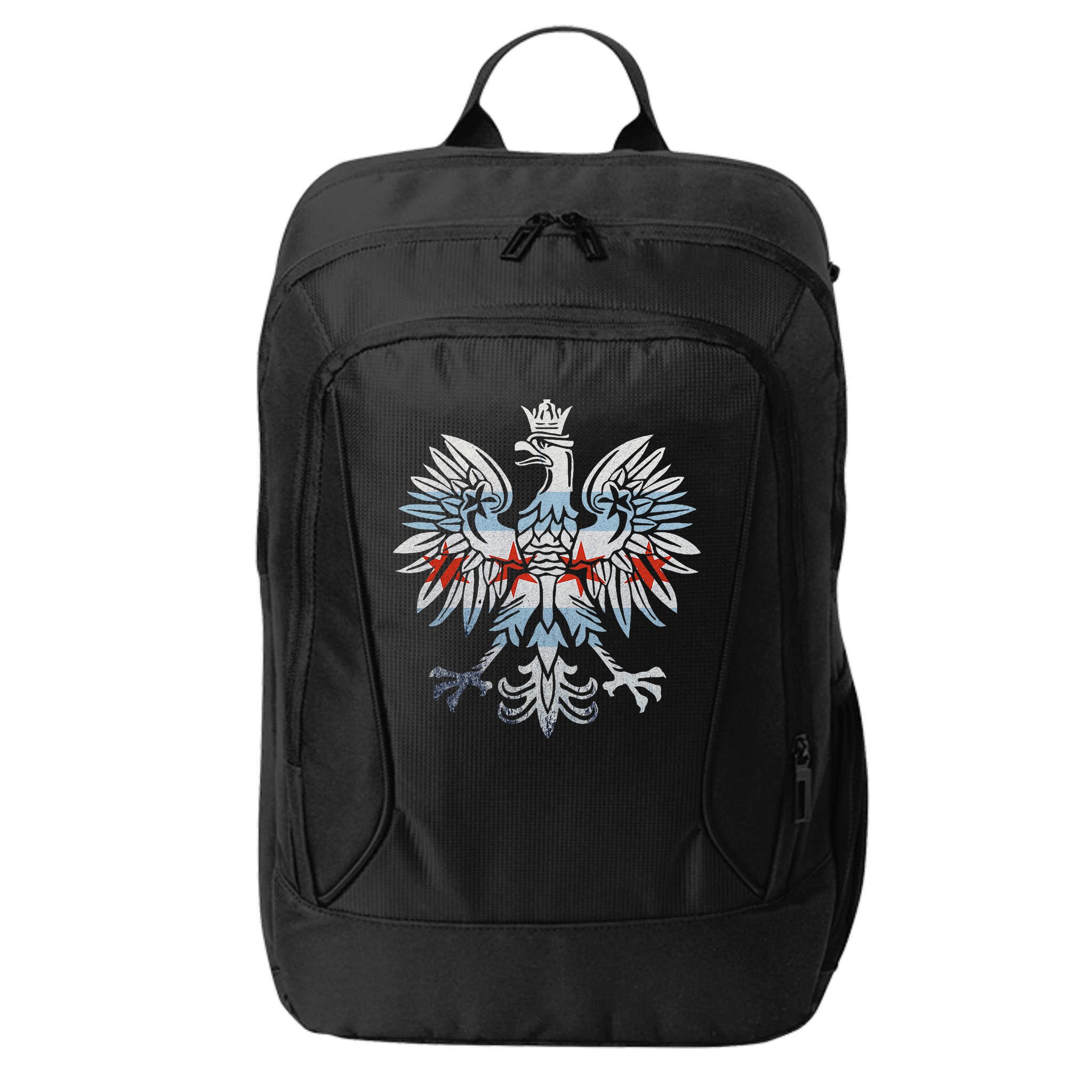 Cool Chicago Flag Polish Eagle Funny Illinois Emblem City Backpack