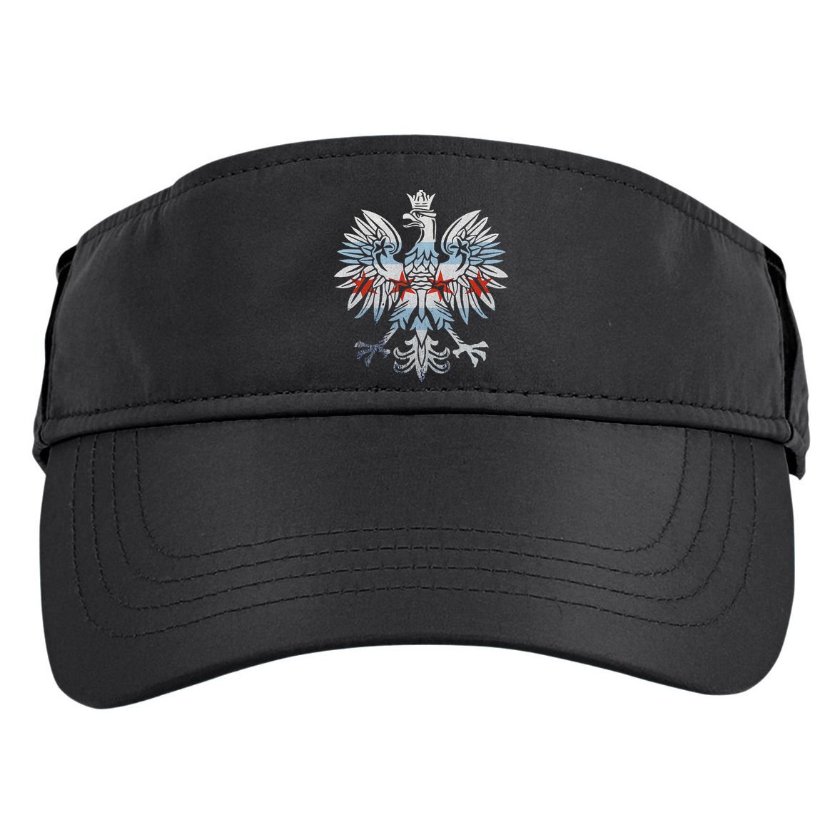 Cool Chicago Flag Polish Eagle Funny Illinois Emblem Adult Drive Performance Visor