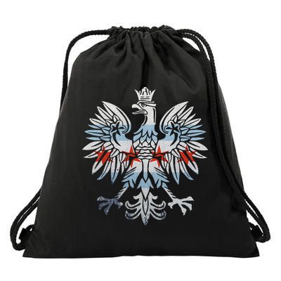 Cool Chicago Flag Polish Eagle Funny Illinois Emblem Drawstring Bag