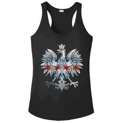 Cool Chicago Flag Polish Eagle Funny Illinois Emblem Ladies PosiCharge Competitor Racerback Tank