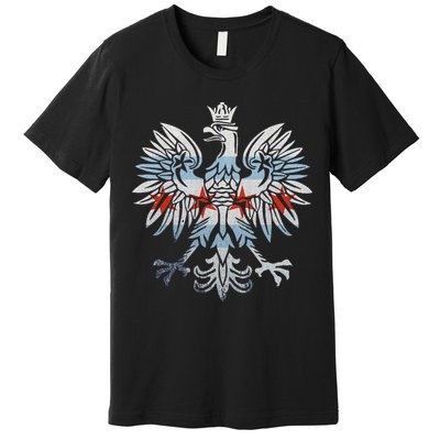Cool Chicago Flag Polish Eagle Funny Illinois Emblem Premium T-Shirt