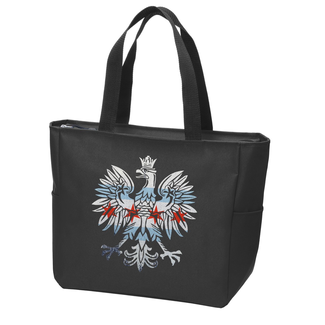 Cool Chicago Flag Polish Eagle Funny Illinois Emblem Zip Tote Bag
