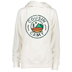 Cousin Camp Friends Summer Travel Family Camping Vacation Womens Funnel Neck Pullover Hood