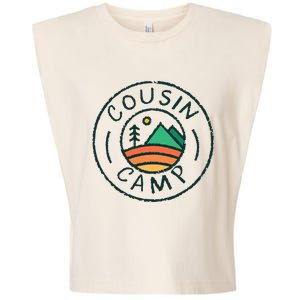 Cousin Camp Friends Summer Travel Family Camping Vacation Garment-Dyed Women's Muscle Tee