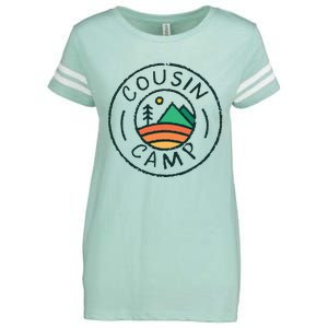 Cousin Camp Friends Summer Travel Family Camping Vacation Enza Ladies Jersey Football T-Shirt