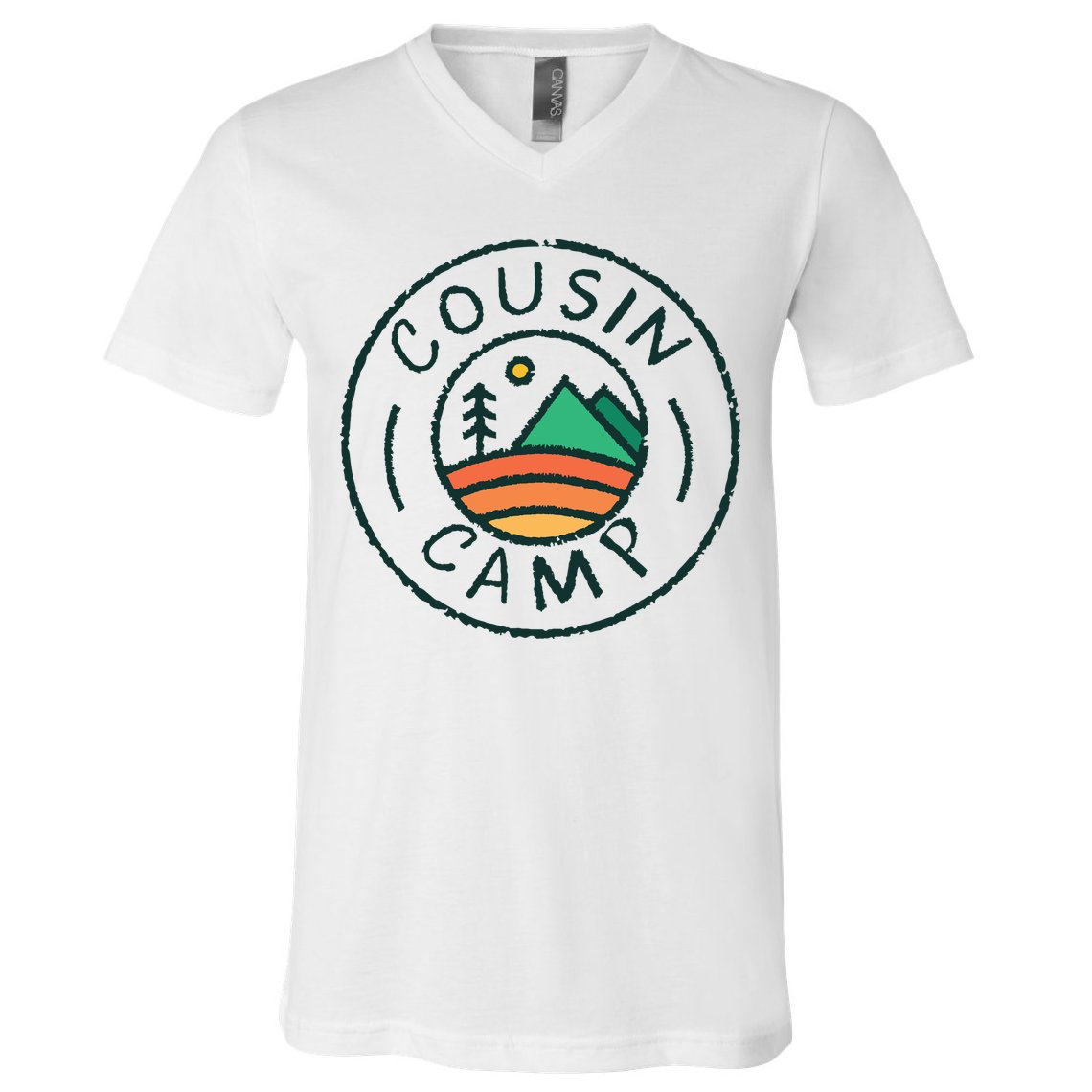 Cousin Camp Friends Summer Travel Family Camping Vacation V-Neck T-Shirt