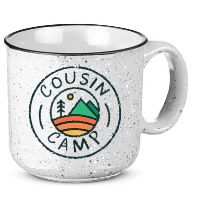 Cousin Camp Friends Summer Travel Family Camping Vacation 15oz Campfire Ceramic Mug