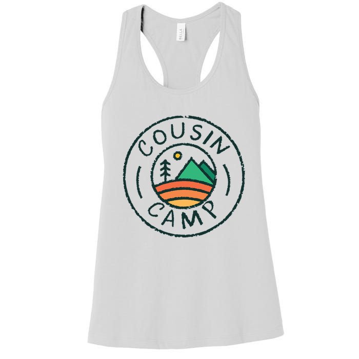 Cousin Camp Friends Summer Travel Family Camping Vacation Women's Racerback Tank