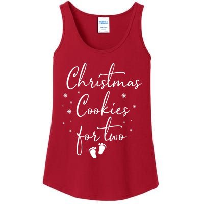 Christmas Cookies For Two Christmas Pregnancy Announcement Ladies Essential Tank