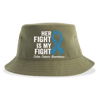 Colon Cancer Gift Her Fight Is My Fight Colorectal Awareness Gift Sustainable Bucket Hat